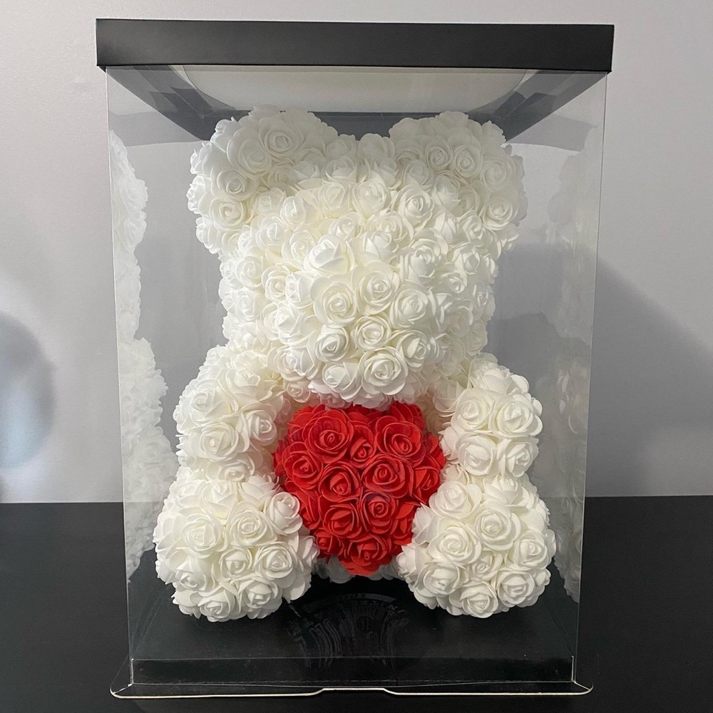 Foam Flower Rose Teddy Bear